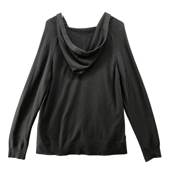 Banana Republic UV Resistant Sweater Hoodie Womens L Gray Rib Stitch Textured - Picture 2 of 9